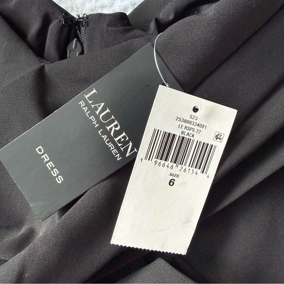 NWT RALPH LAUREN Black Off The Shoulder Full Length Gown - Picture 9 of 14